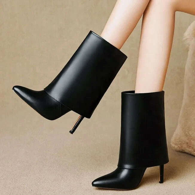 solid-folding-design-pointed-toe-booties-for-women-thin-high-heel-slip-on-short-shoes-fashion-western-plus-size-43-ankle-bootskimlud-womens-fashion-34622956