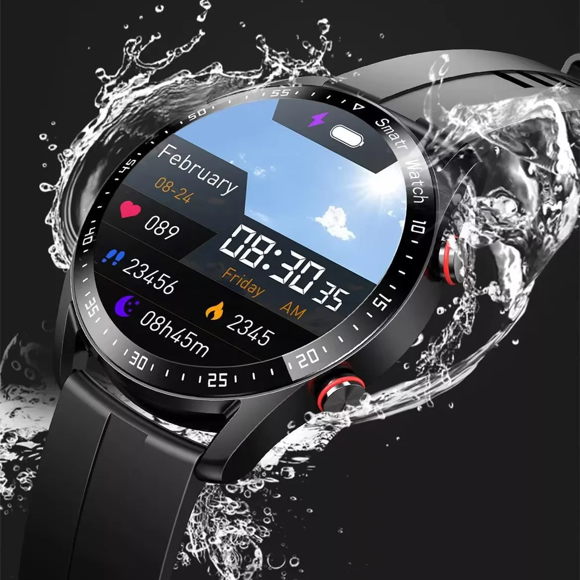 2024 New Style Custom logo HW20 Round Screen Bt Call HD Fitness Multi Sports Monitor Blood Pressure Smart Watch for Men