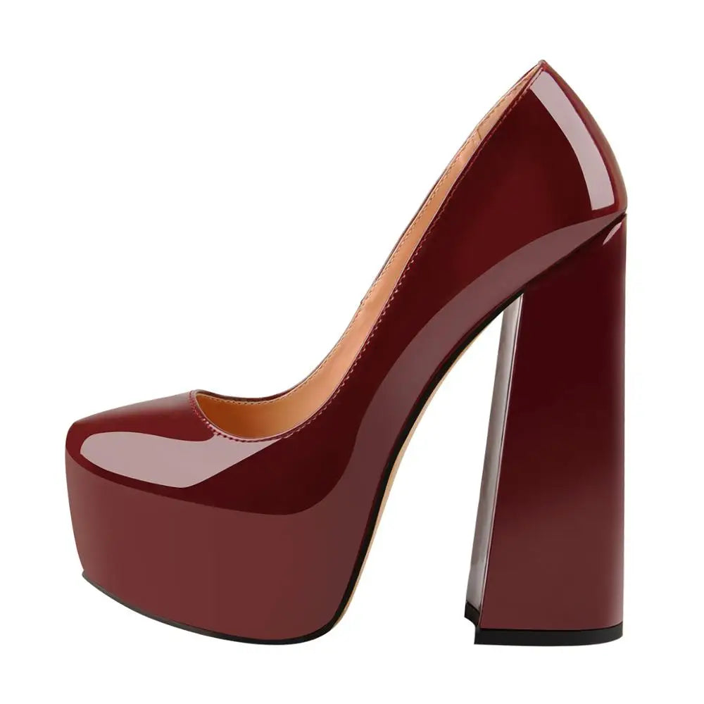 Pumps – Platform Square Toe – Pointed Toe Slip-On – Women | KIMLUD