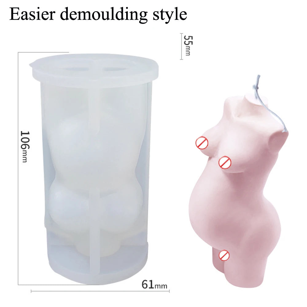 KIMLUD, 3D Body Silicone Candle Mold DIY Creative Men Women Human Plaster Epoxy Resin Aromath Soap Molds Art Craft Home Decoration, KIMLUD Womens Clothes