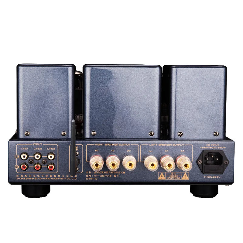 El34 Tube Integrated Amplifier With Bluetooth LDAC — Silver | KIMLUD