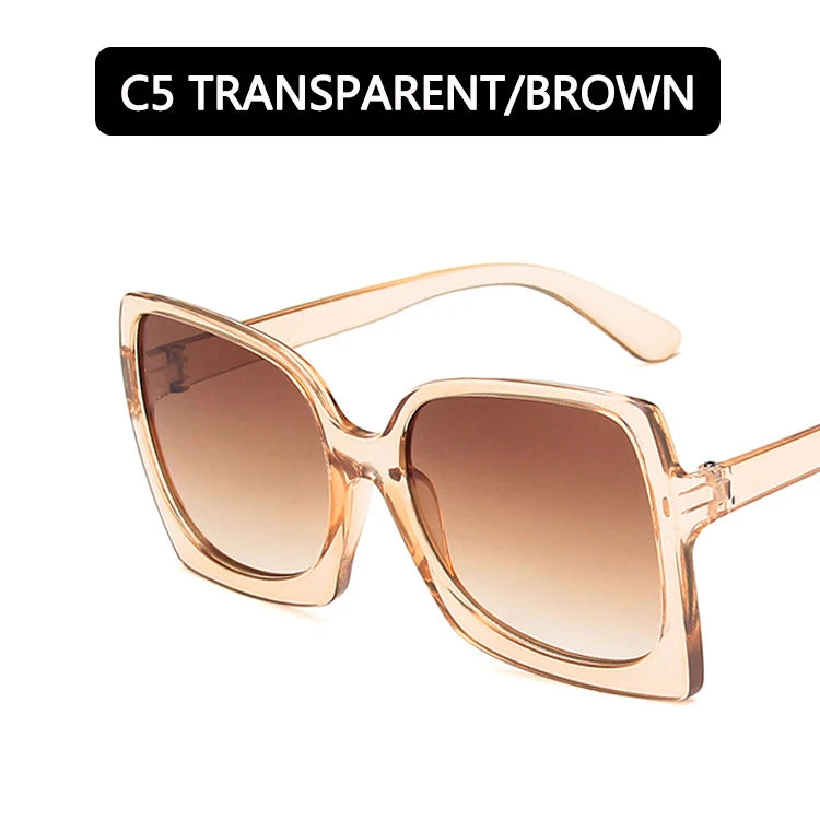 Big Frame Fashion Oversized Sunglasses Women Brand Designer Plastic Female Gradient Sun Glasses gafas de sol mujer UV400