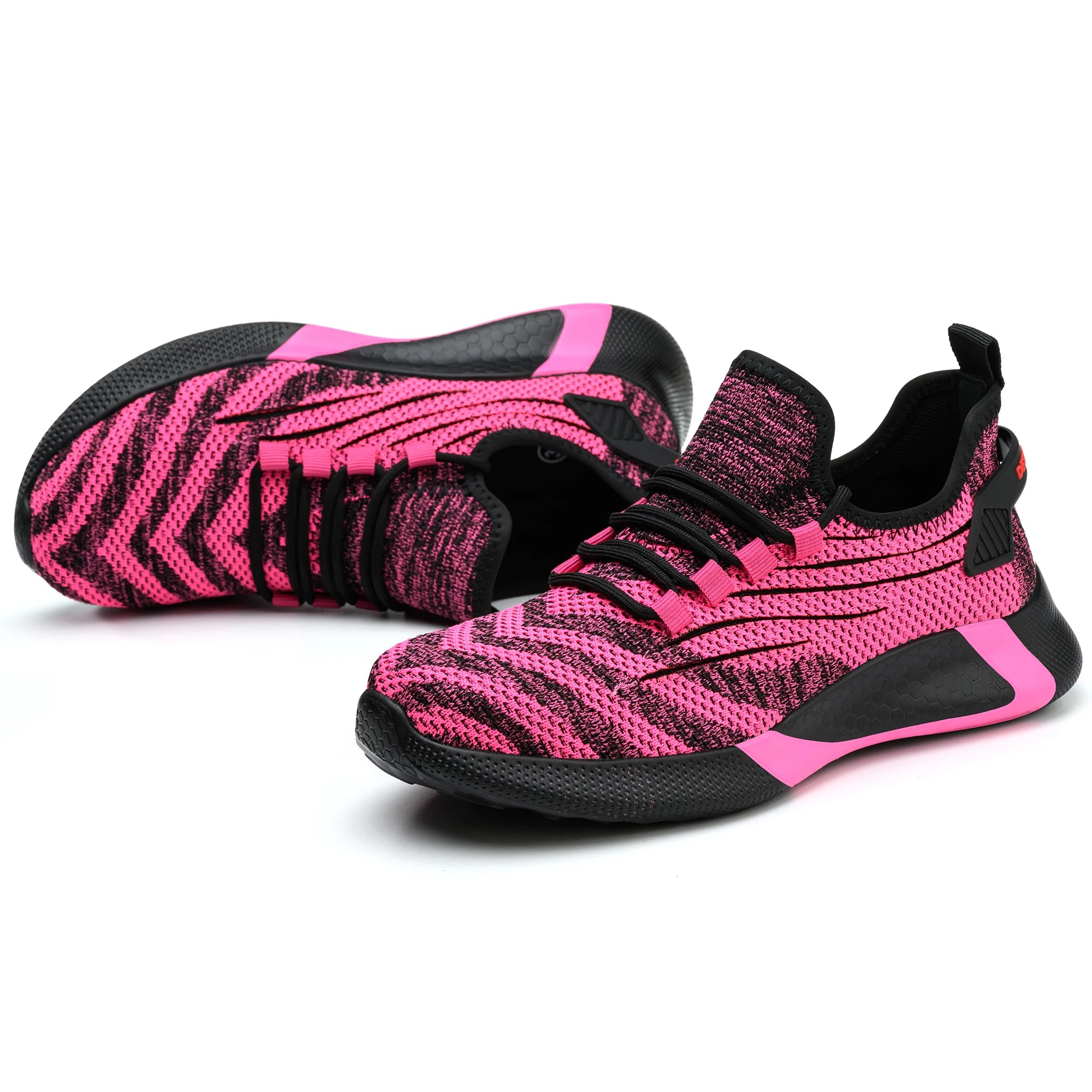 Lady Low Steel Toe Cap Cut Waterproof Winter Anti-Slip Industrial Work Safety Boots Unisex Pink Rubberized