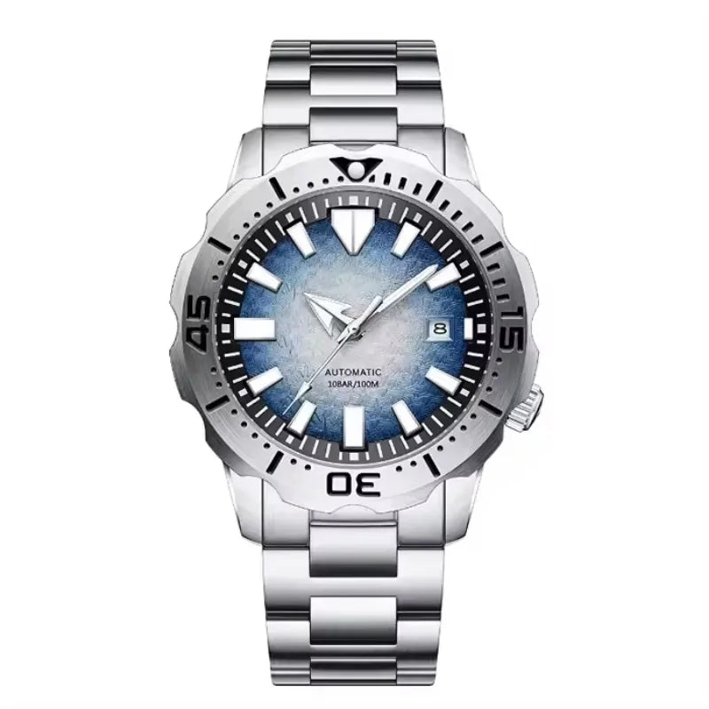Free Sample Men's Stainless Steel Sport Calendar Water Resistant Business Watch Crystal Custom Welcome