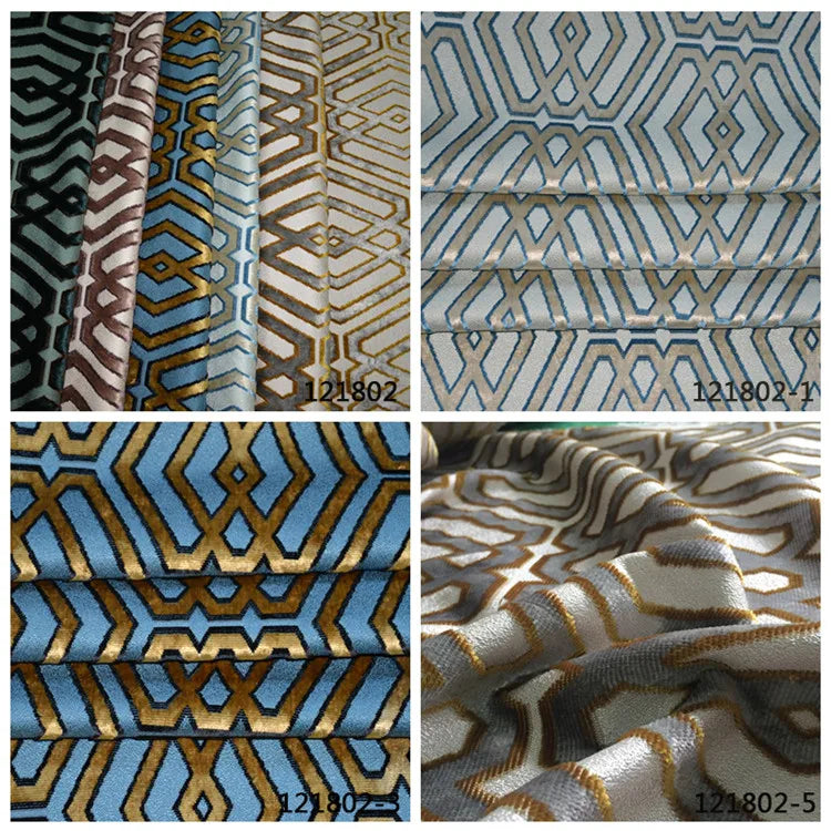 JBL Textiles Dying Warp Jacquard Embossed Polyester Knitted Velvet Fabric