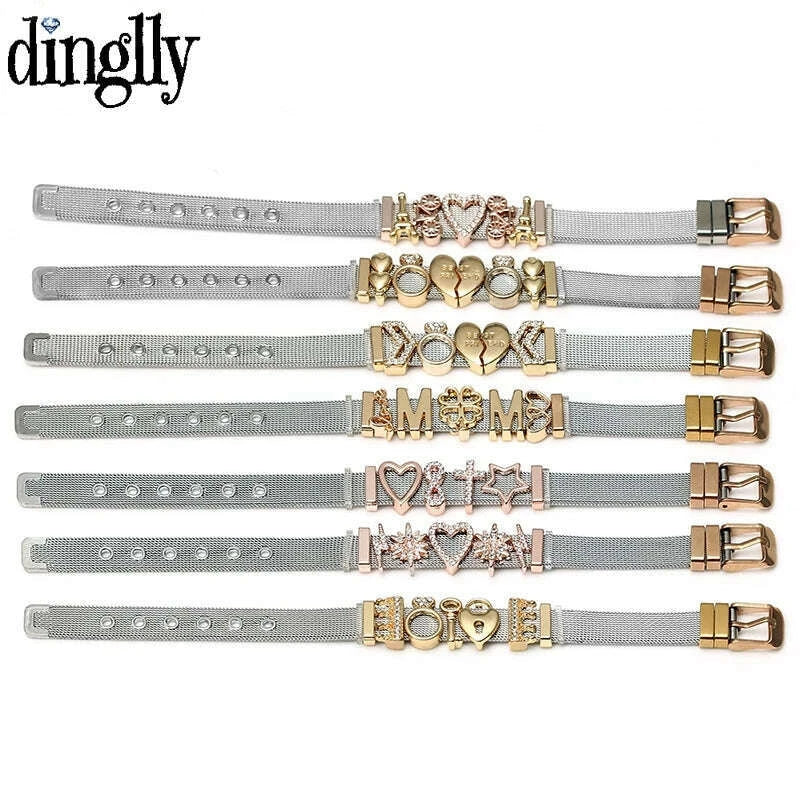 dinglly-two-tone-stainless-steel-mesh-bracelets-for-women-men-love-heart-beaded-10mm-ribbon-mesh-bracelet-bangle-gifts-kimlud-kimlud-33912796