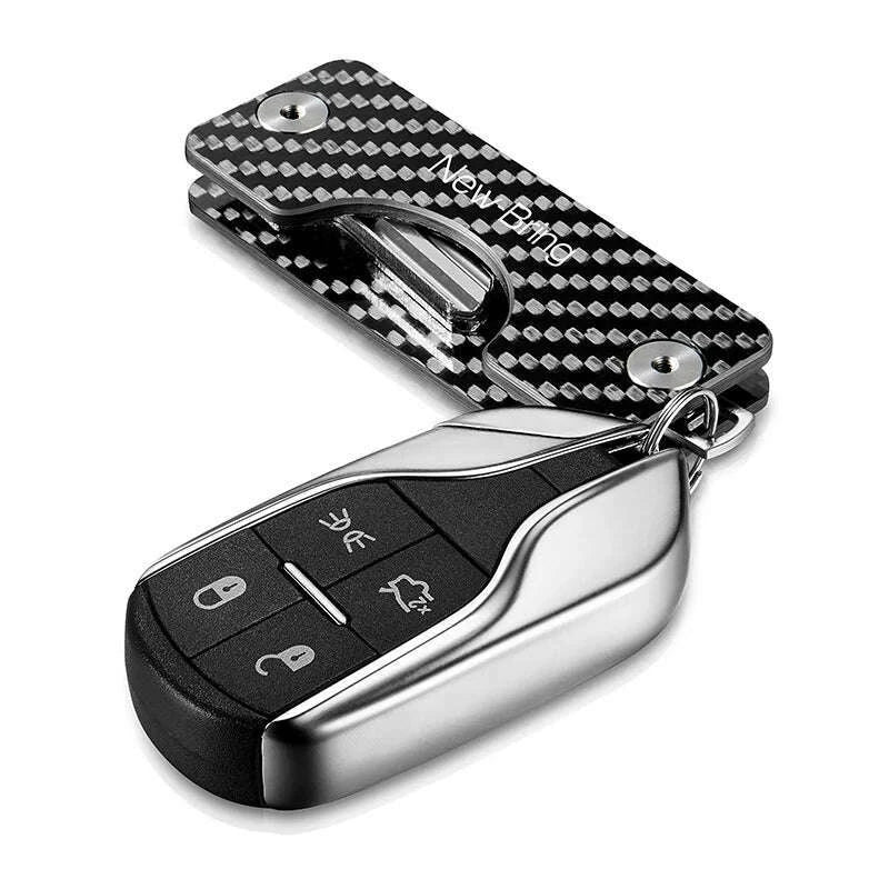 newbring-smart-key-holder-keychain-car-key-wallets-ring-collector-housekeeper-carbon-fiber-g2-diy-edc-pocket-key-organizer-smart-kimlud-kimlud-33911844