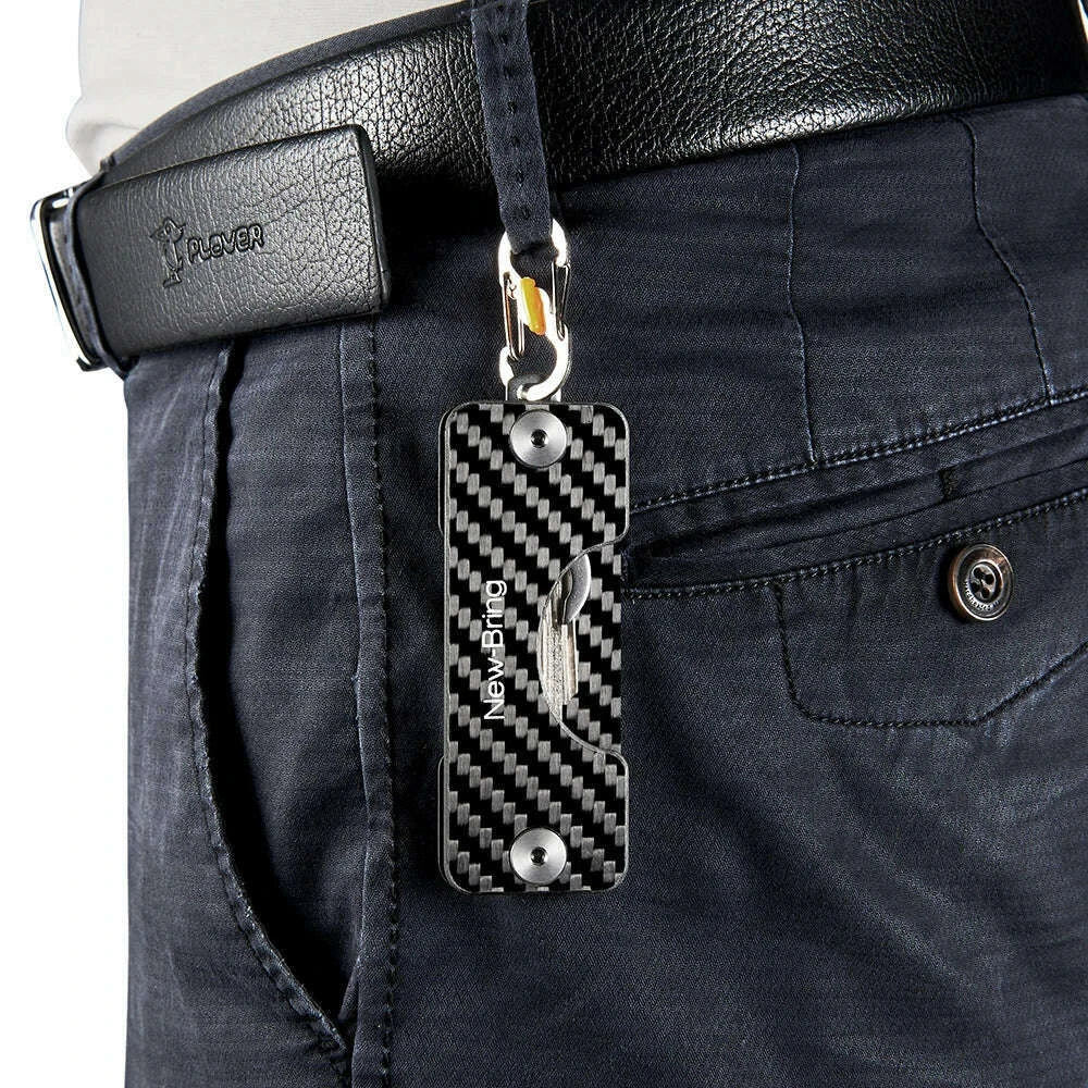 newbring-smart-key-holder-keychain-car-key-wallets-ring-collector-housekeeper-carbon-fiber-g2-diy-edc-pocket-key-organizer-smart-kimlud-kimlud-33911846