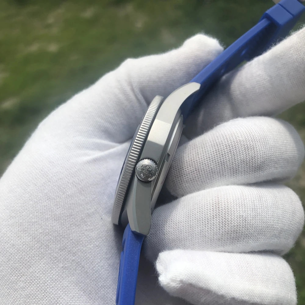 SD1979 New Arrival 2020 Upgraded Version Black Ceramic Bezel Stainless Steel Mens Dive Watch with Signed Crown