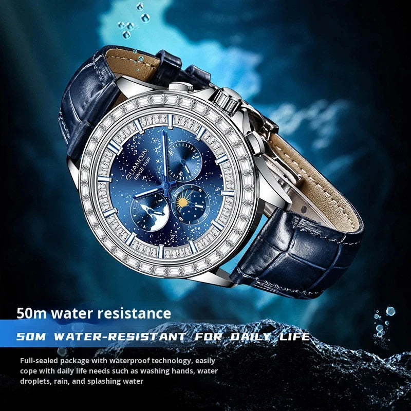 Automatic Mechanical Luxury Watch — Black | KIMLUD