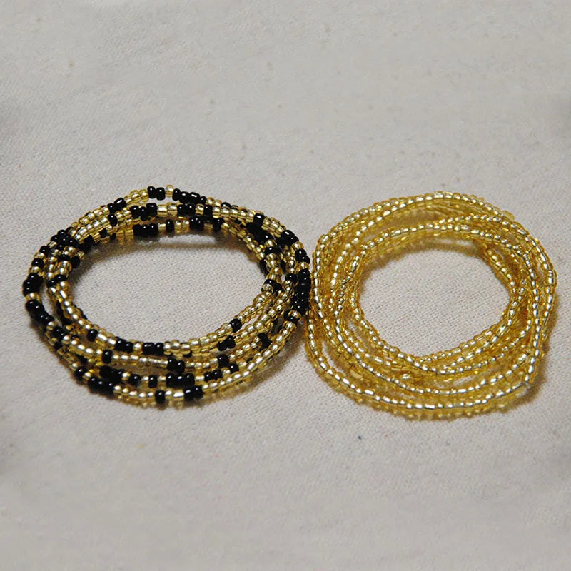 Acrylic Waist Bead Set Two-Piece — Multicolor | KIMLUD