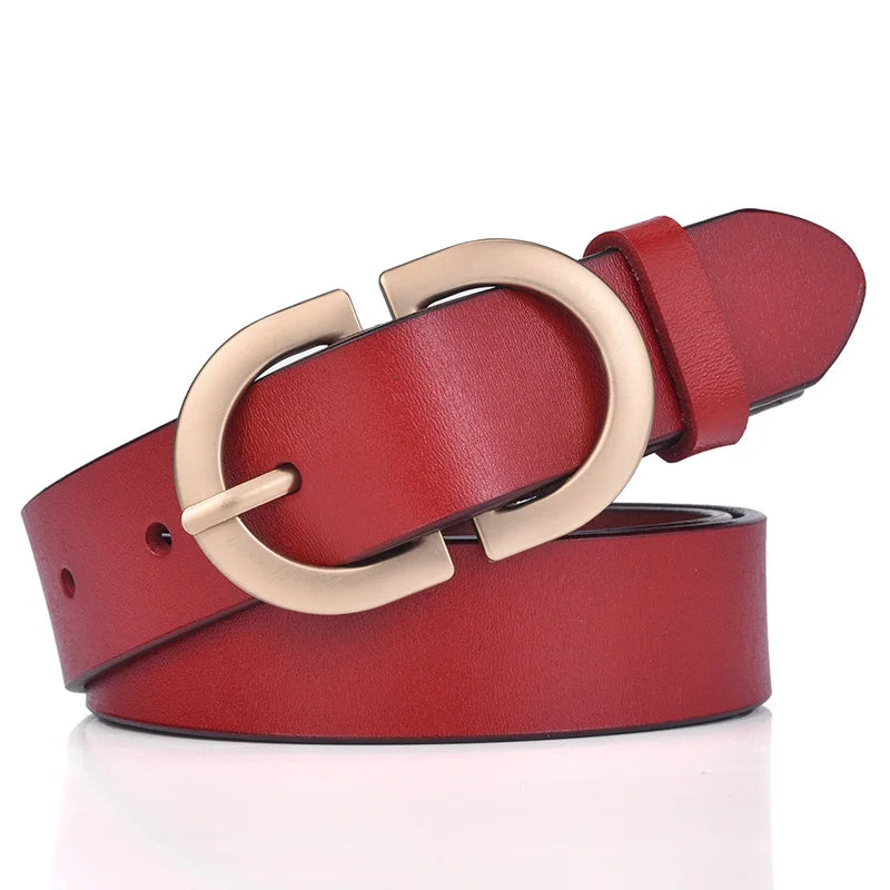 Genuine Premium Leather Solid Belt — Natural | KIMLUD