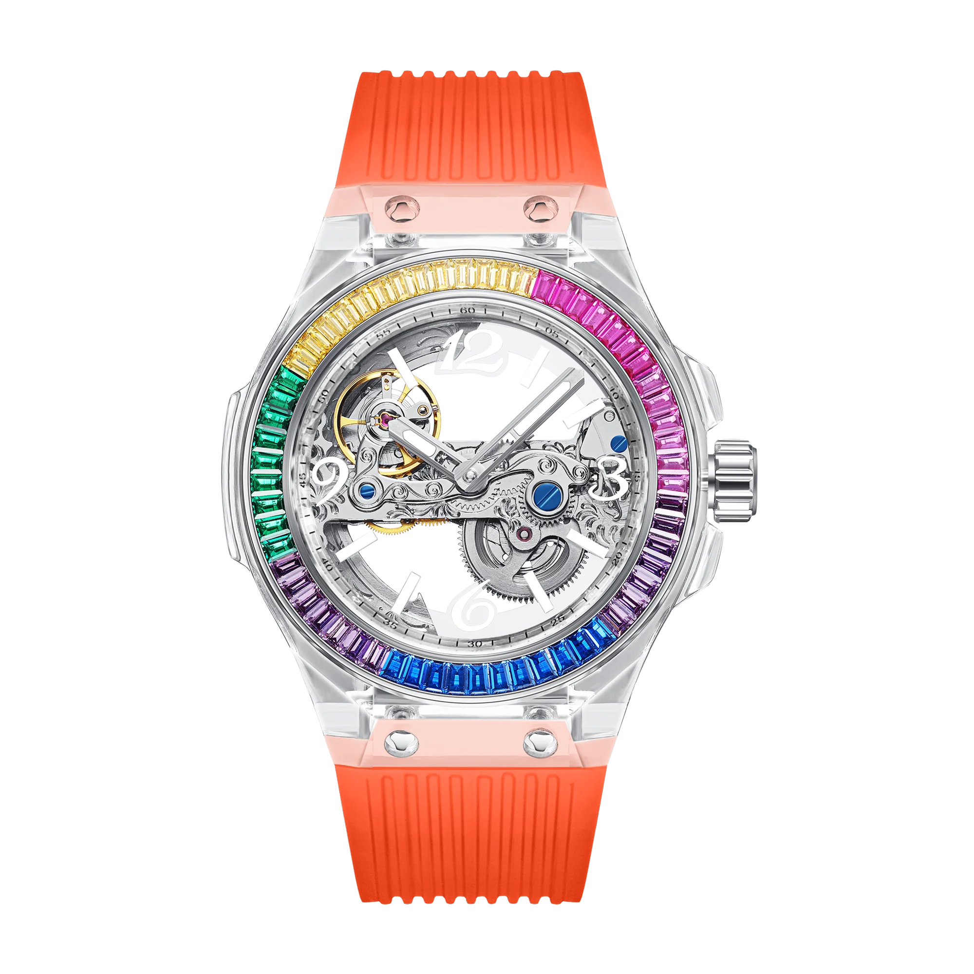 Stainless Steel Hollow Design Watch — Black | KIMLUD