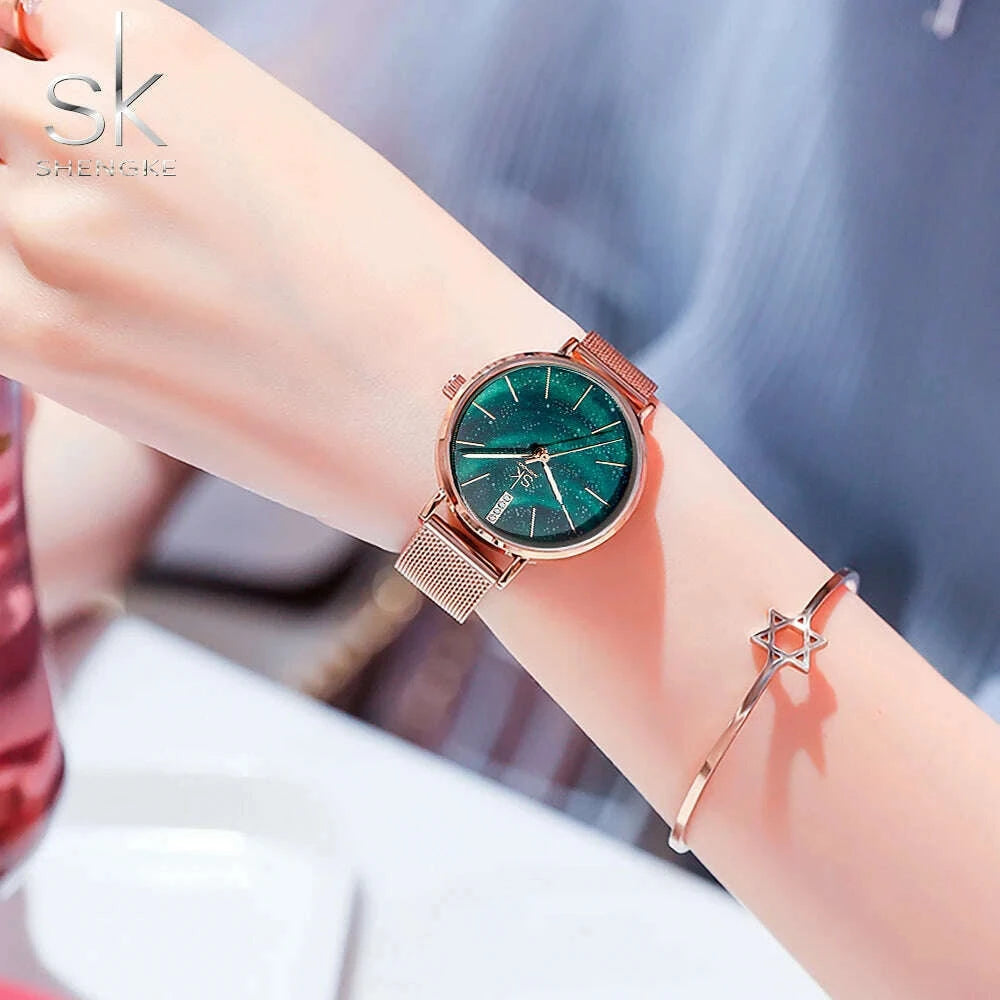 shengke-women-watches-starry-green-dial-mesh-band-ladies-wristwatch-ultra-thin-stainless-steel-strap-quartz-montre-femme-giftkimlud-womens-fashion-34611586