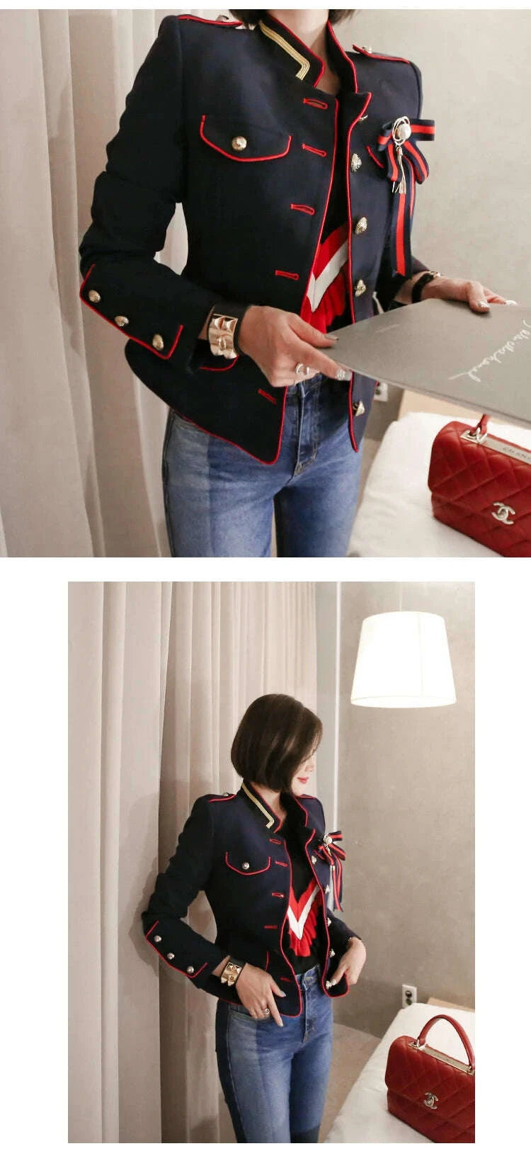 KIMLUD, Korean Elegant Office Women Jacket Chic Temperament Formal Vintage Single Breasted Slim Coat Suit Outerwear Blazer Spring Autumn, KIMLUD Womens Clothes