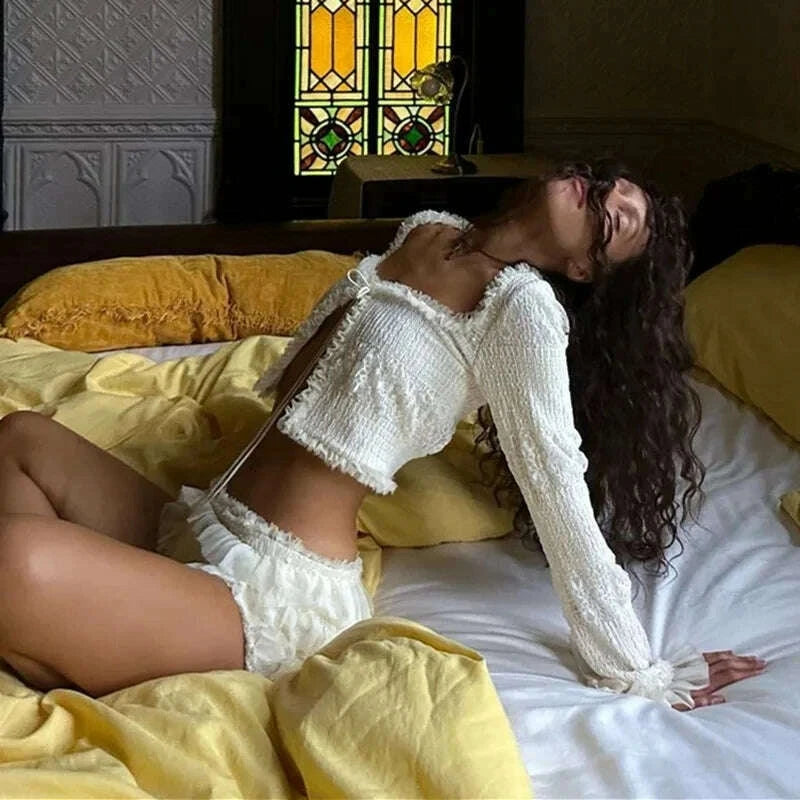 sbm-new-2024-2-piece-matching-sets-elegant-outfits-tie-front-tops-and-skirt-co-ord-sets-fashion-y2k-ruffle-tiered-mini-skirtskimlud-womens-fashion-34626075