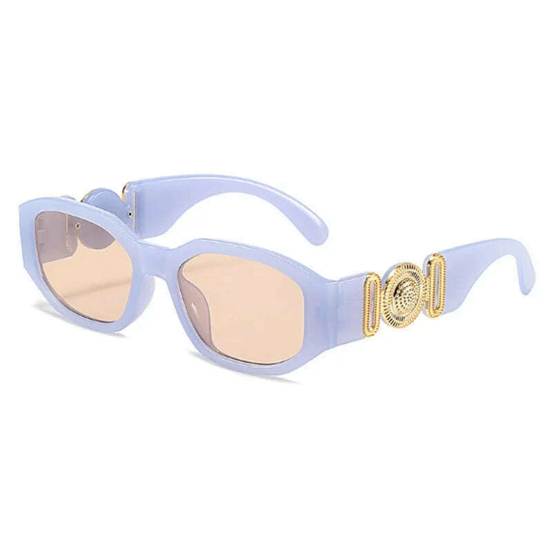 KIMLUD, Vintage Polygon Sunglasses Woman Fashion Brand Small Frame Sun Glasses Female Personality Candy Colors Retro Designer Shades, KIMLUD Womens Clothes