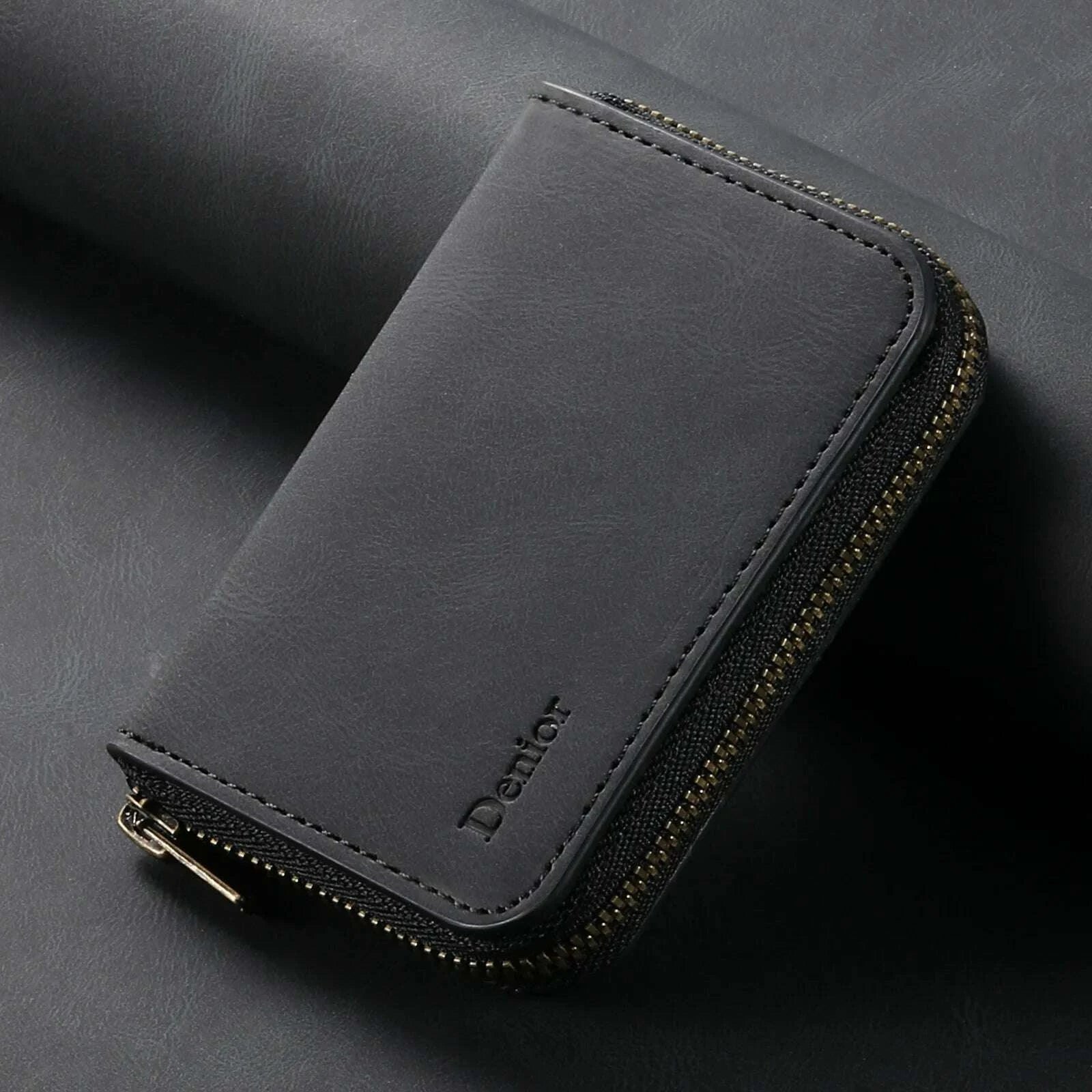 denior-rfid-blocking-zipper-wallet-with-multiple-card-slots-faux-leather-strong-magnetic-id-credit-card-holder-money-bagkimludkimlud-35566221
