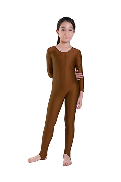 Unitard - Long Sleeve - Nylon Elastane - Children's | KIMLUD