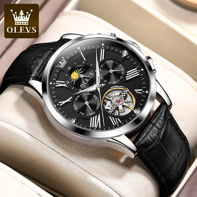 Stainless Steel Luminous Quartz Mens Watch — Black | KIMLUD