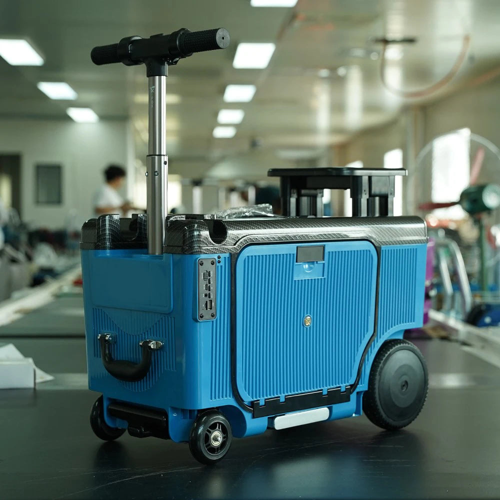 Smart ABS Luggage 20Inch Electric Suitcase — Slate Gray | KIMLUD