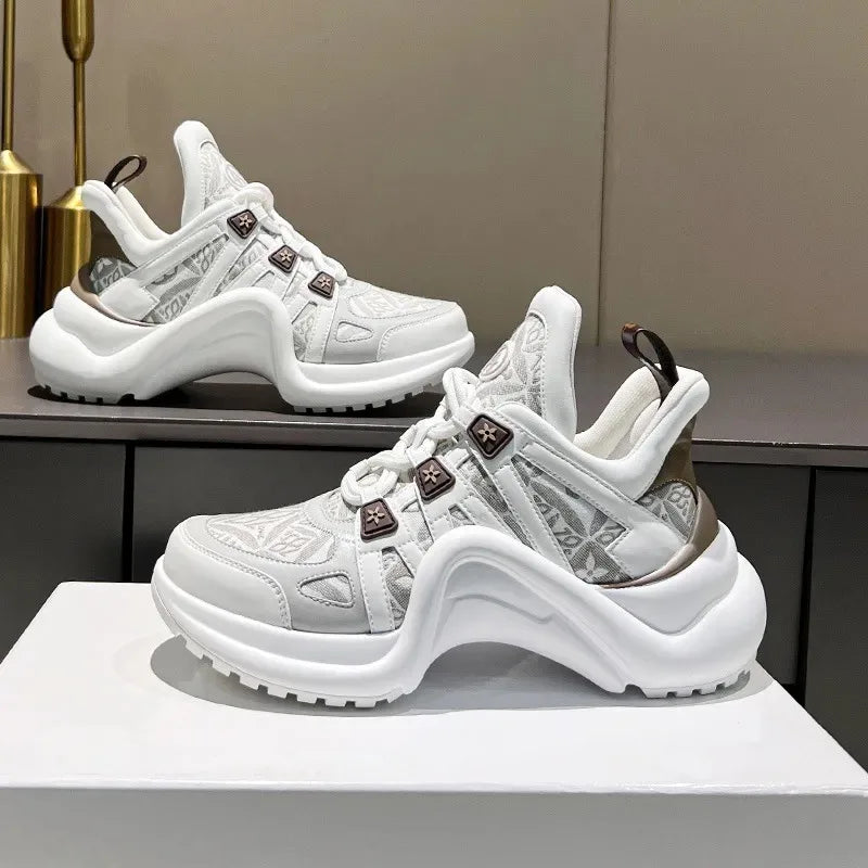 Canvas And PU Sneaker Low-Top Driving Casual, Breathable Upper, Cushioned Insole — White | KIMLUD