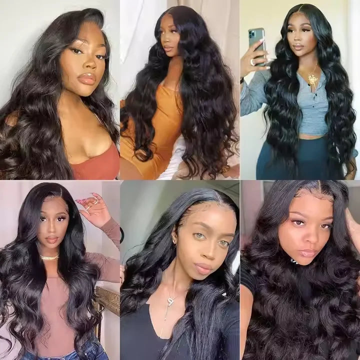 Wholesale 4x4 Transparent Lace Front Wigs Body Wave Virgin Brazilian Human Hair Wigs for Black Women
