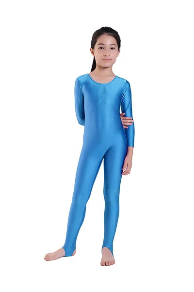 Unitard - Long Sleeve - Nylon Elastane - Children's | KIMLUD