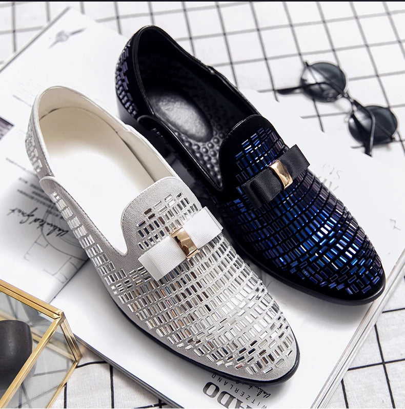 Soft Cow Suede Lux Solid Loafers — Silver | KIMLUD