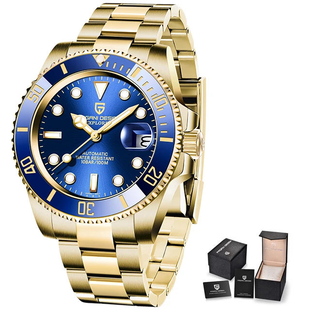 PAGANI DESIGN 2024 Men's 40MM Automatic Watch Top Brand Luxury Sapphire Glass Mechanical Watch Stainless Steel Waterproof Watch