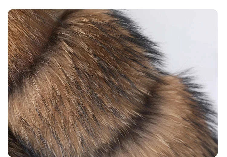KIMLUD, MAOMAOKONG Super Hot Winter Women Luxury Thick Real Raccoon Fur Coat Natural Fox Fur Jacket Plus Size Furry Jackets Female Vest, KIMLUD Womens Clothes