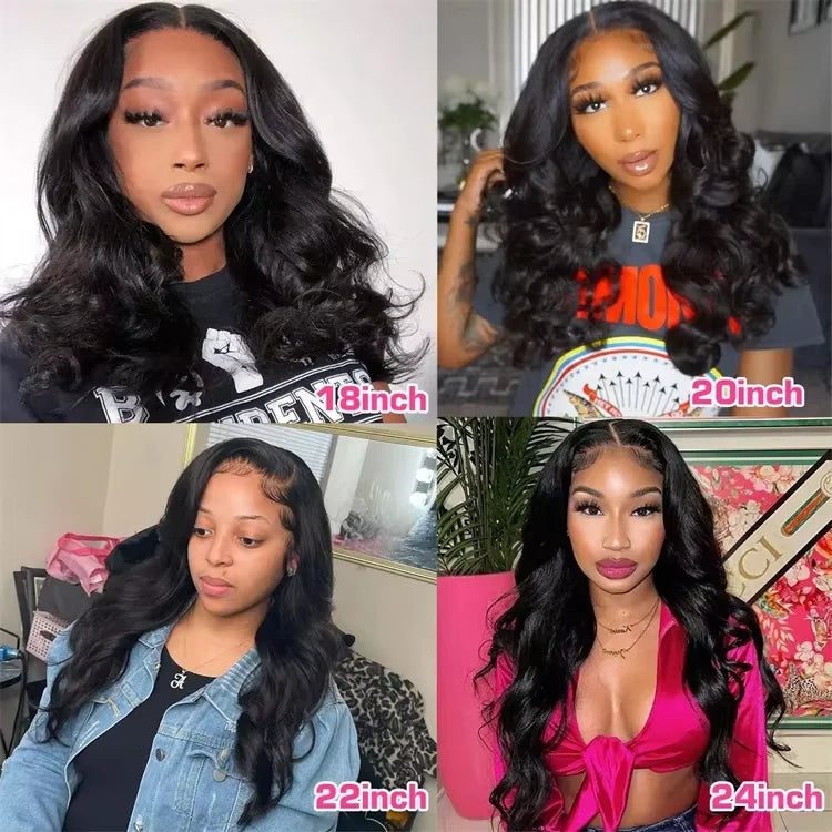 Human Hair Lace Front Wig 13x4 Deep Wave Glueless — Natural Color | KIMLUD