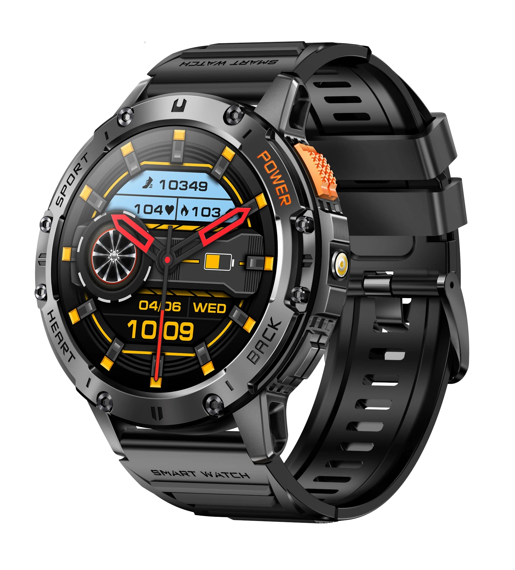 New Sports Watch K65 Smartwatch Heart Rate Monitor Health Tracking Sports Fitness Smartwatch Reloj Intelligente with Flashlight
