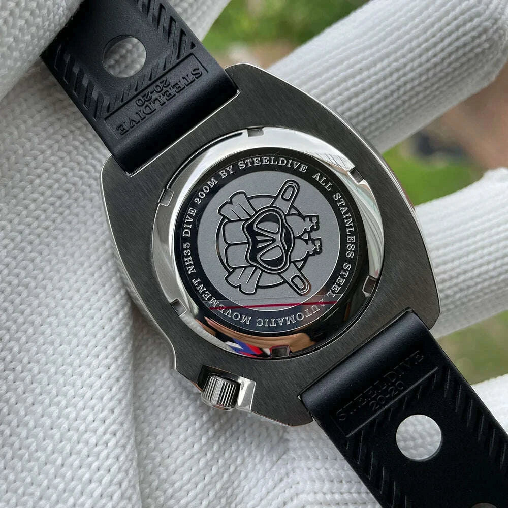 steeldive-sd1970-white-date-background-200m-wateproof-nh35-6105-turtle-automatic-dive-diver-watchkimlud-womens-fashion-34612288
