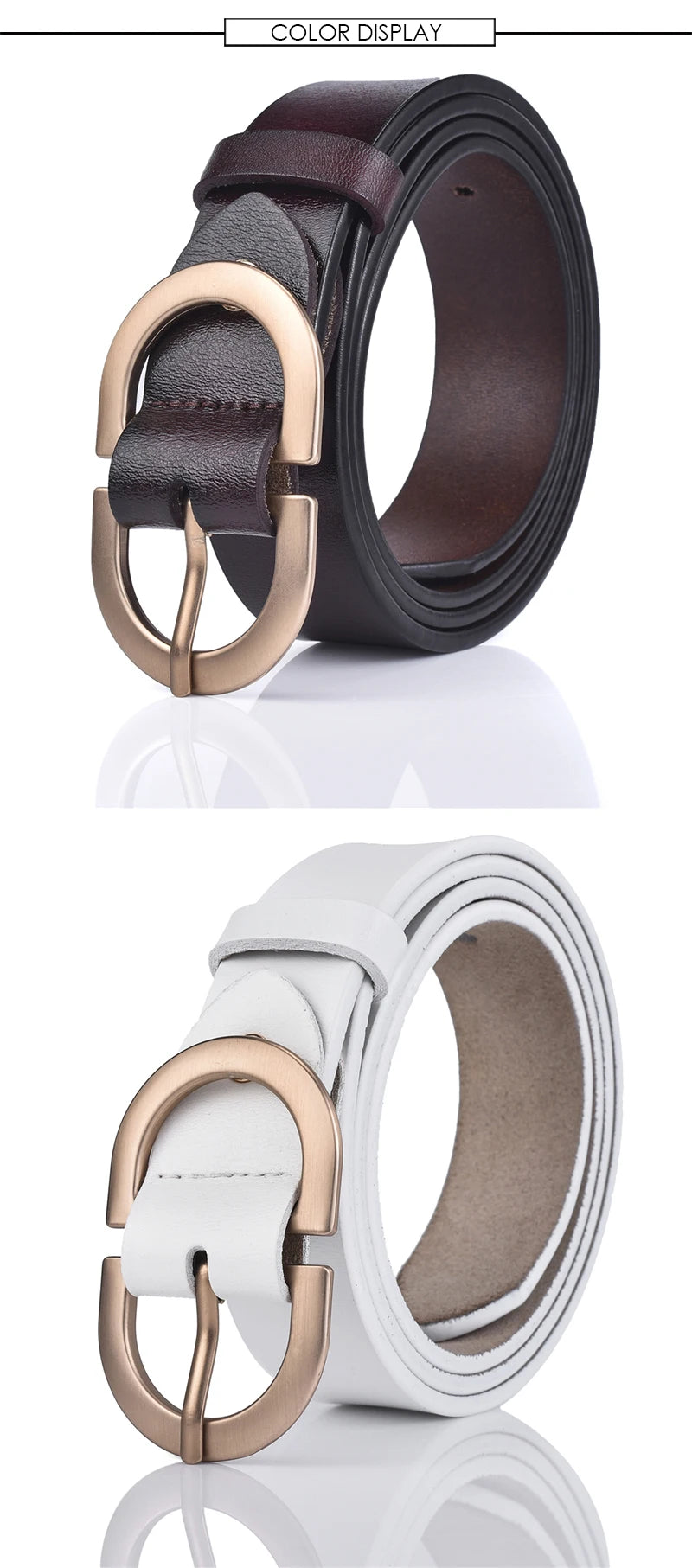 Genuine Premium Leather Solid Belt — Natural | KIMLUD
