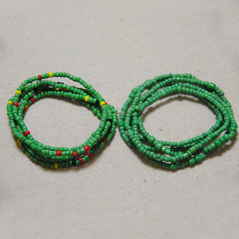 Acrylic Waist Bead Set Two-Piece — Multicolor | KIMLUD