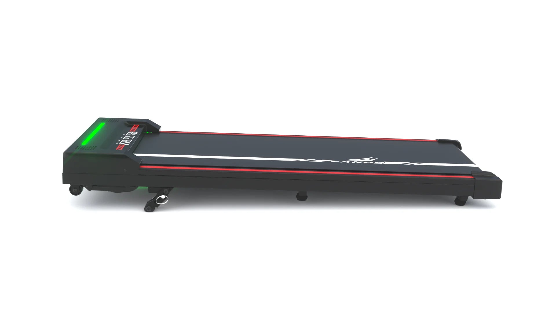 Steel Walking Pad Treadmill LED Display, Manual Incline — Matte Black | KIMLUD