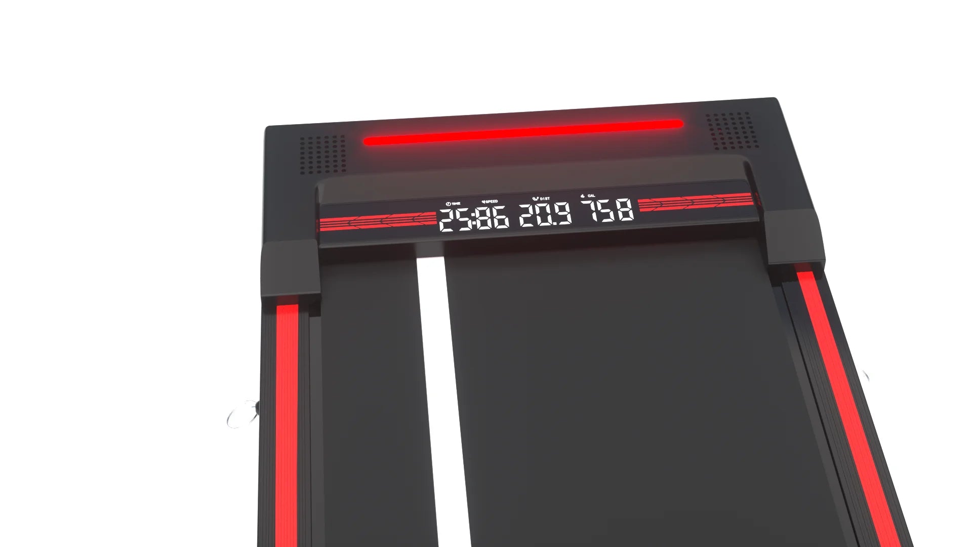 Steel Walking Pad Treadmill LED Display, Manual Incline — Matte Black | KIMLUD