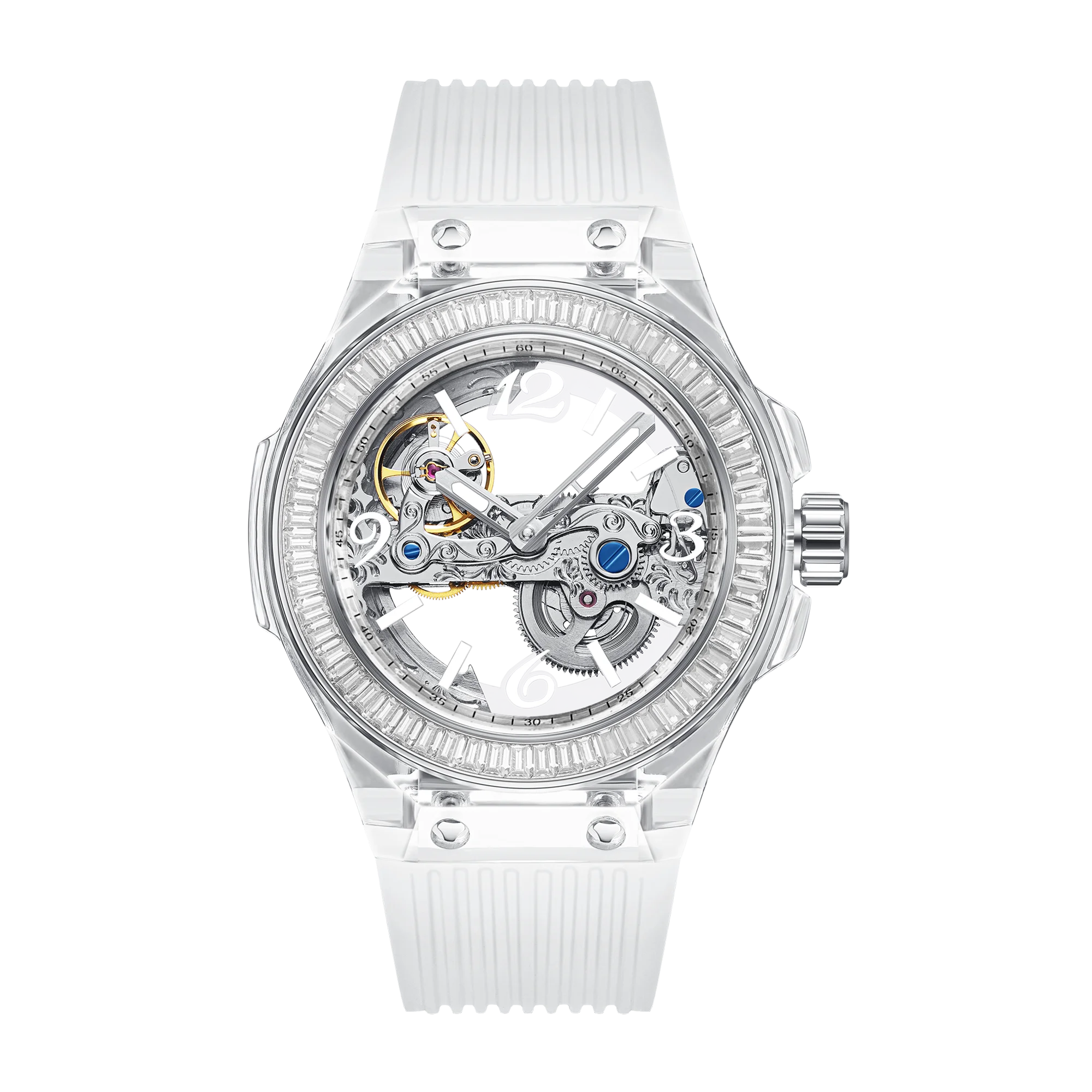 Stainless Steel Hollow Design Watch — Black | KIMLUD