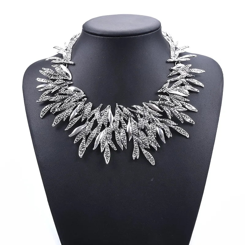 Choker Necklace – Multilayer Coin Collar – Rhinestone Tin Alloy | KIMLUD