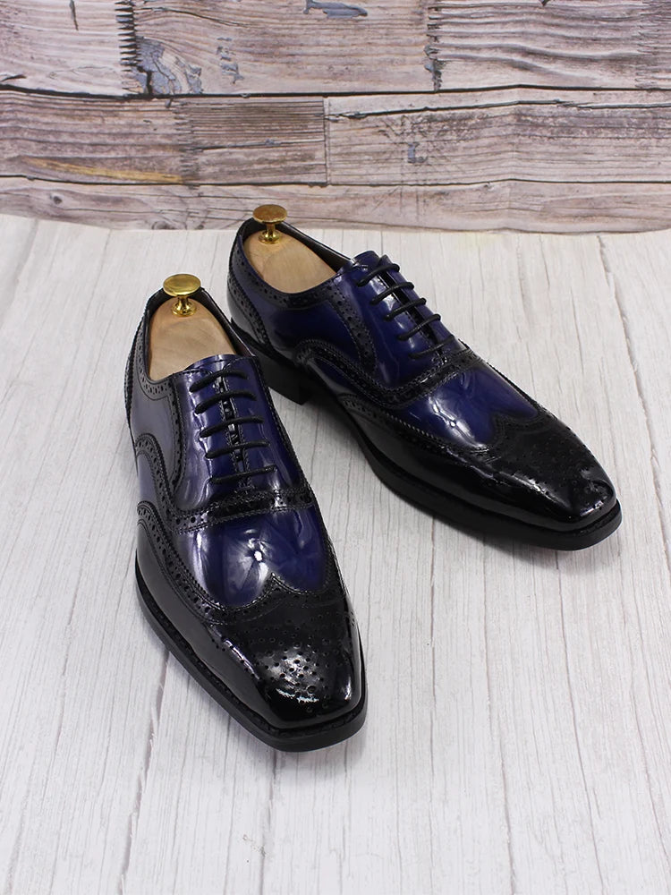 New Handmade Make High Quality Genuine Leather Formal Shoes for Men Business Office Cowhide Dress Shoes for Holiday Paty Shoes