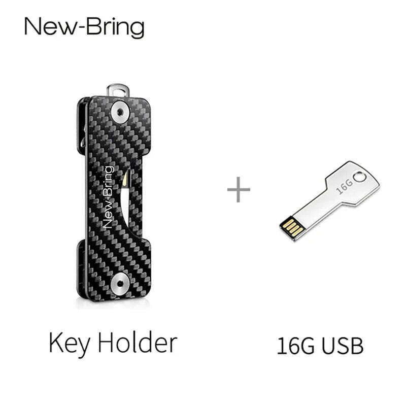 newbring-smart-key-holder-keychain-car-key-wallets-ring-collector-housekeeper-carbon-fiber-g2-diy-edc-pocket-key-organizer-smart-kimlud-kimlud-33911857