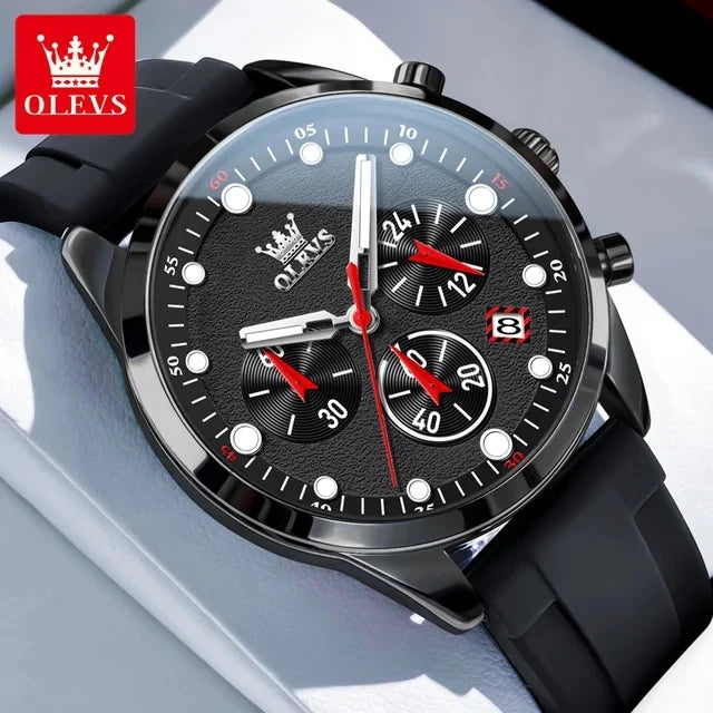 OLEVS 5602 New Fashion Luminous Sports Date Men Watch Silicone Quartz Men's Wristwatch Waterproof Luxury Watches for Man