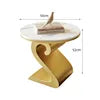 Oval Coffee Table With Integrated Lighting And Sculptural Twin-Curve Metal Base — White | KIMLUD