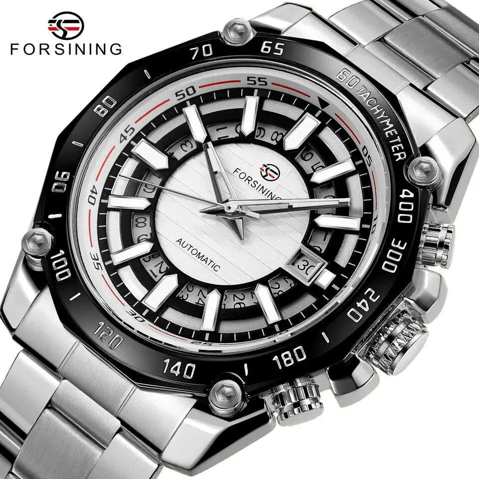 KIMLUD, FORSINING New Automatic Mechanical Watch for Men Stainless Steel Waterproof Skeleton Watches Business Luxury Gold Wristwatches, KIMLUD Womens Clothes