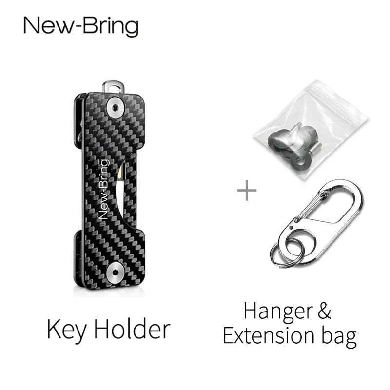 newbring-smart-key-holder-keychain-car-key-wallets-ring-collector-housekeeper-carbon-fiber-g2-diy-edc-pocket-key-organizer-smart-kimlud-kimlud-33911856