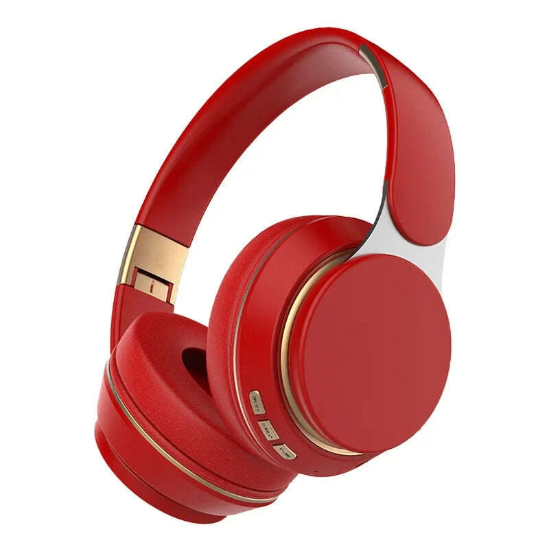 KIMLUD, Wireless Headphone Over Ear Foldable Headset with Deep Bass Sound Long Battery Life Headphones with Built in Mic, KIMLUD Womens Clothes