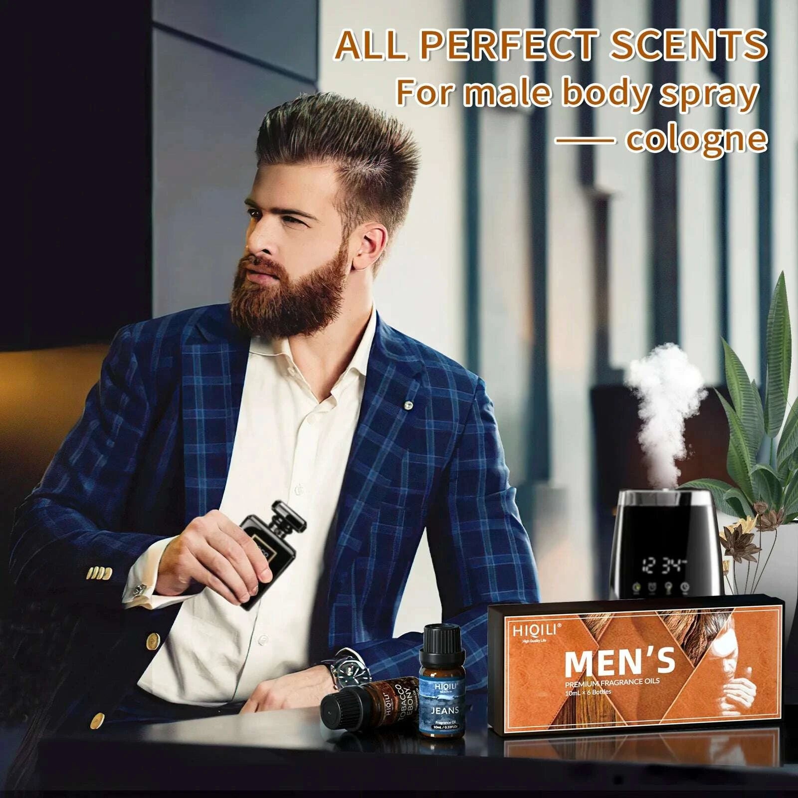 KIMLUD, HIQILI Mens Fragrance Oils Set, Essential Oils for Aromatherapy, Pure Perfume Oil Aroma Oil for Car Diffuser Candles Making, KIMLUD Womens Clothes
