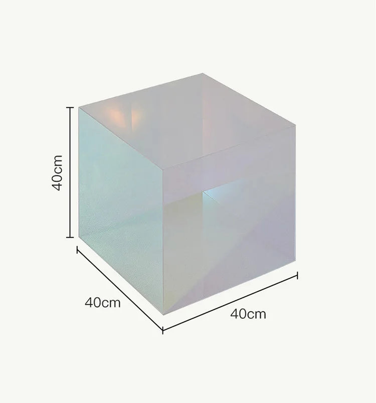 Acrylic Coffee Table Checkerboard Cube — Clear | KIMLUD