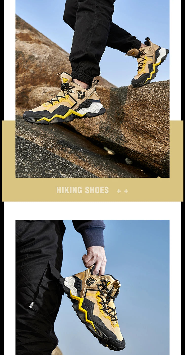 Waterproof Nylon Hiking Shoes Breathable — Black | KIMLUD